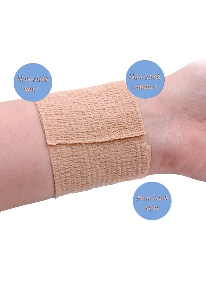 HerMia Cohesive Medical Tape, Self Adhesive Bandages, Breathable Waterproof Elastic Athletic Non-Woven Bandage, 8 Rolls Sports Wrap Tape for Wrist and Ankle - Image 4